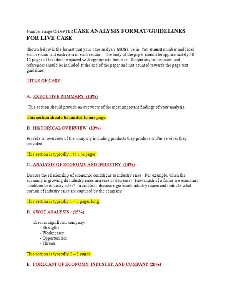 Live Case Analysis Guidelines | PDF | Forecasting | Economies