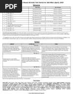 Schedule: Computer Based All India Test Series For JEE Main (April), 2020