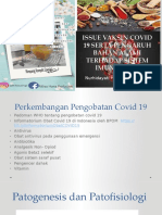 Issue Vaksin Covid 19 Serta Pengaruh Bahan Alami