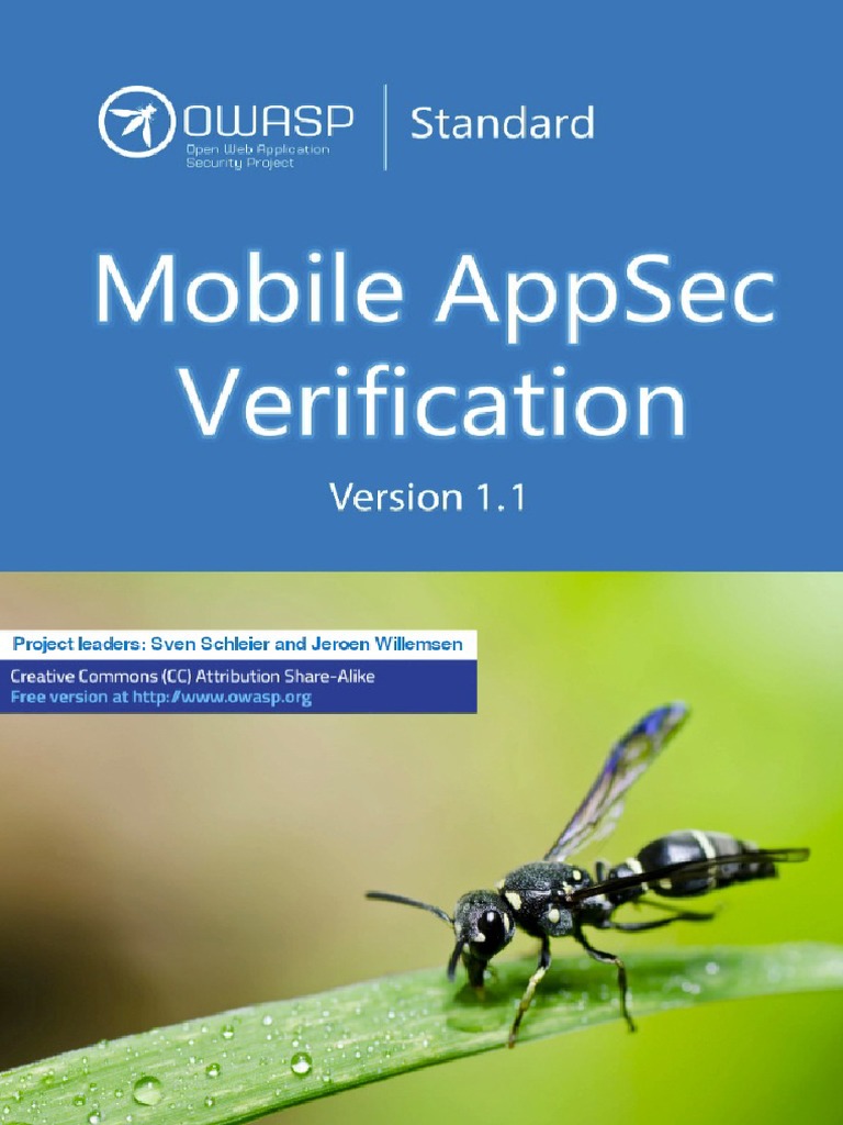 OWASP Mobile AppSec Verification Standard 1.1.3 Document PDF | PDF ...