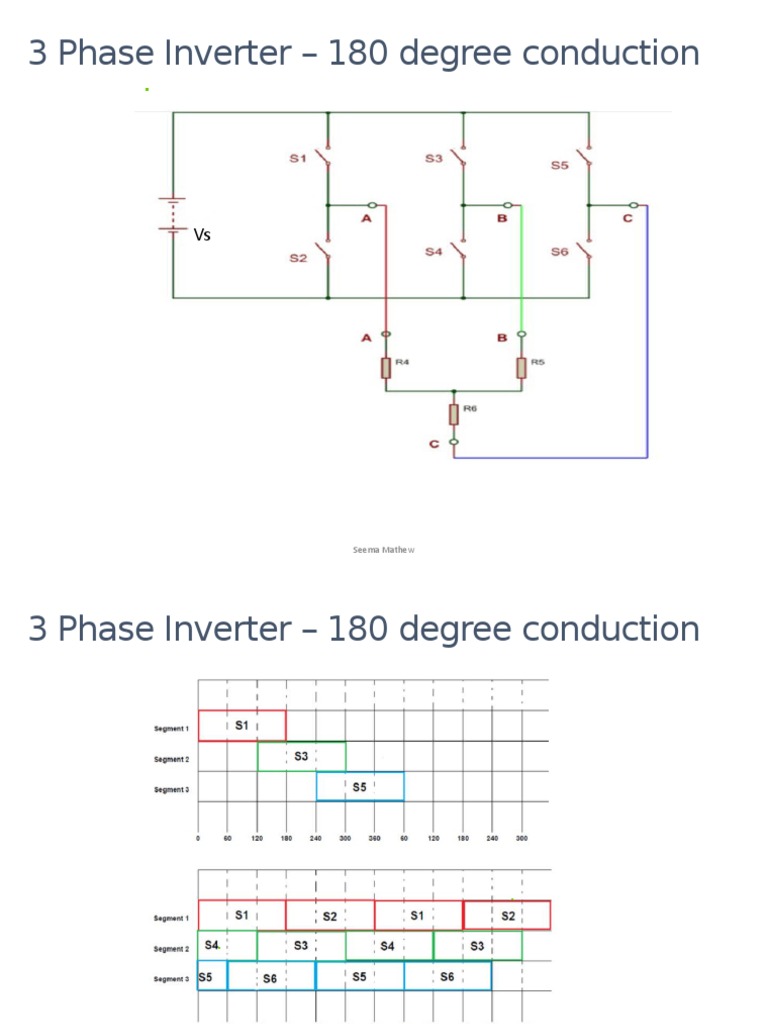 3 Phase Inverter Conduction Methods | PDF | Power Inverter | Amplitude