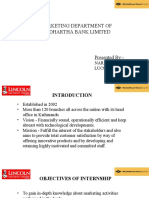 Marketing Department of Siddhartha Bank Limited: Narayan Chhetri LUC00016013062015