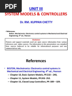 UNIT III - System Building Blocks, Models and Closed Loop Controllers