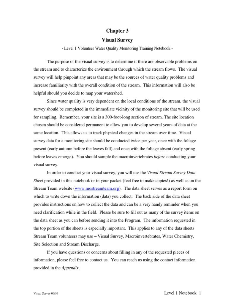 Visual Stream Survey Training Guide | PDF | Floodplain | Riparian Zone