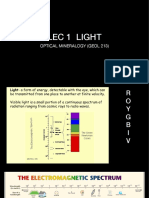 Lec 1 Light: Optical Mineralogy (Geol 213)