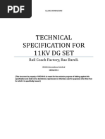 Technical Specification For 11Kv DG Set: Rail Coach Factory, Rae Bareli