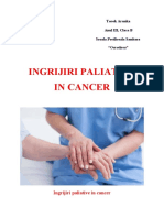 Ingrijiri Paliative in Cancer