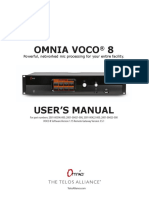 Omnia - VOCO 8 - Microphone - Processor - Manual - C19315015 PDF