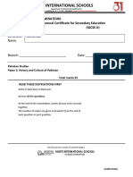 Internal Examinations International General Certificate For Secondary Education (Igcse-Ii)