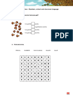 Worksheet Two - Numbers, School and Classroom Language: 1. Tick. How Many Acorns Have You Got?