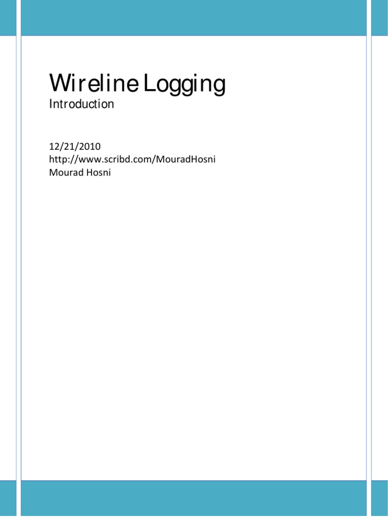 Wireline Logging Pdf