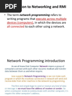 Introduction To Networking and RMI