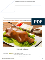 Receta de Pato A La Pekinesa Paso A Paso - Textura Dorada y Piel Crujiente