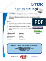 AVR 0201 Series Chip Varistor Kit Includes