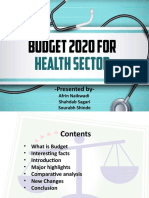 Health Budget 2020: - Presented by
