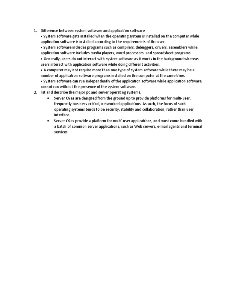 Difference Between System Software and Application Software | PDF
