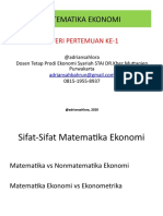 Pertemuan Ke-1 Sifat-Sifat-Matematika-Ekonomi