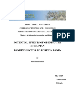 POTENTIAL EFFECTS OF OPENING THE ETHIOPIAN BANKING SECTOR TO FOREIGN BANKs