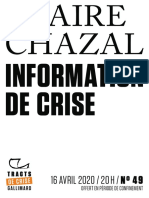 Information de Crise: 16 AVRIL 2020 / 20H / N°49