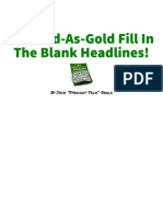 57 Good-As-Gold Fill in The Blank Headlines!: Jack "Straight Talk" Sarlo