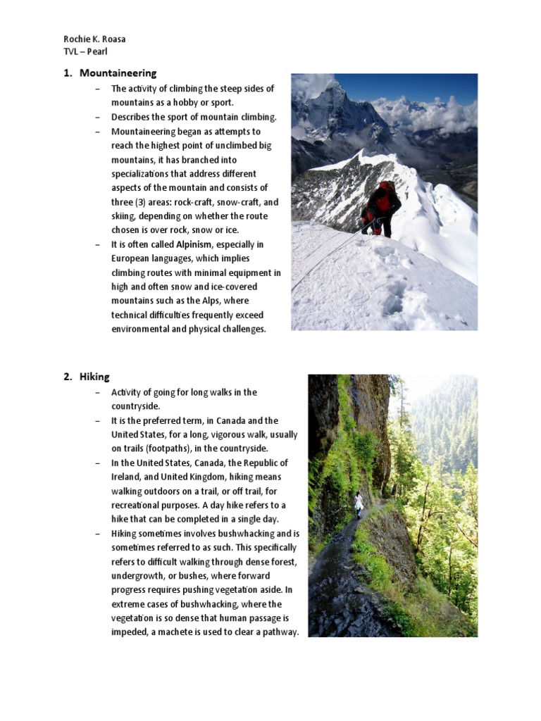 Mountaineering PDF Hiking Camping