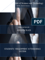 of Attendance With Finger Printer