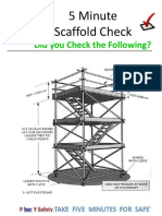 5 Minute Scaffold Check: Did You Check The Following?