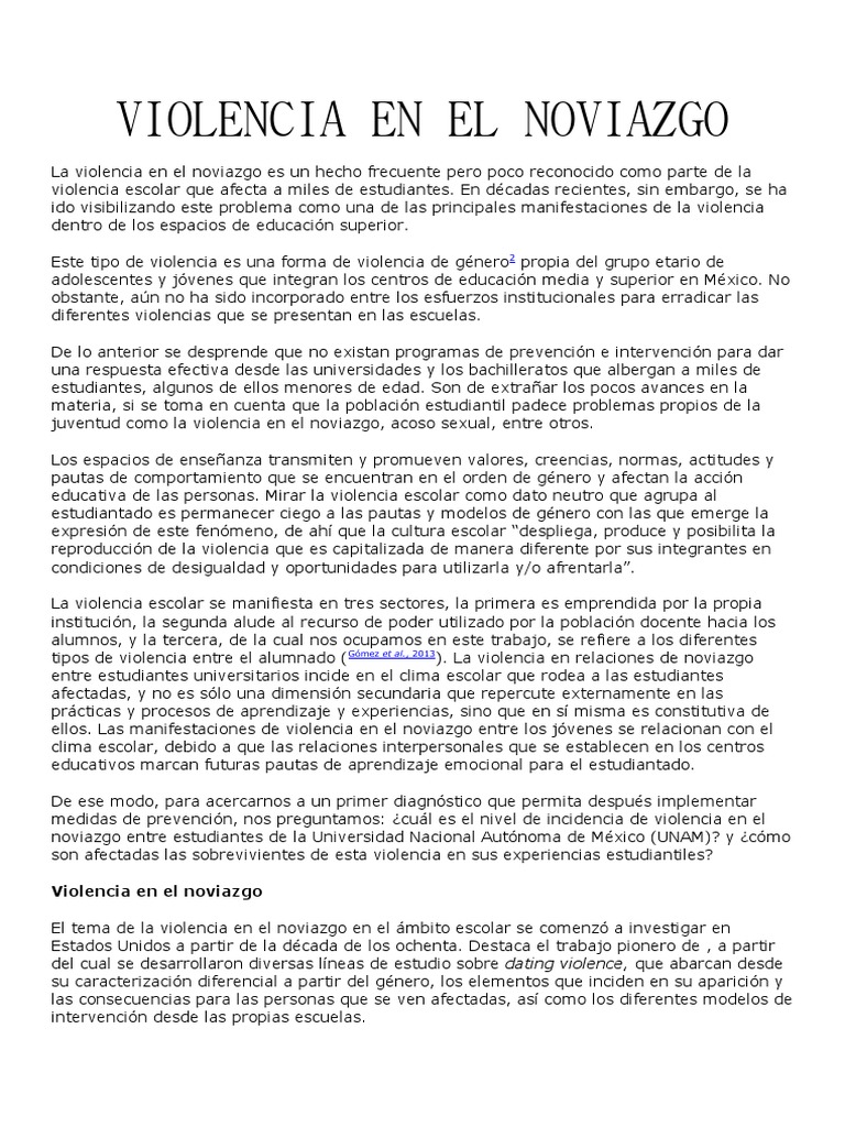 Violencia en El Noviazgo | PDF | Violencia | Estadísticas