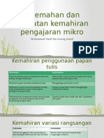 Kelemahan Dan Kekuatan Kemahiran Pengajaran Mikro