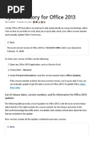 Update History For Office 2013 - Microsoft Docs