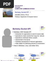 Berkeley Socket API - I: Unit 01.03.01 CS 5220: Computer Communications