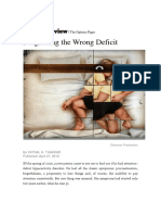 Diagnosing The Wrong Deficit