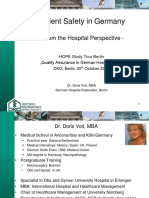 Mrs DR Doris Voit Patient Safety in Germany - From The Hospital Perspective