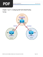 Chapter 7 Lab 7-1, Configuring BGP With Default Routing: Topology