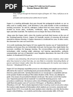 I) Defining Dogma:: Title: How and Why To Use Dogme ELT With Low-Level Learners Myriam Matmati /2014-2015