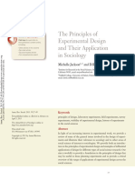 The Principles of Experimental Design and Their Application in Sociology