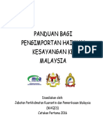 Panduan Bagi Pengimportan Haiwan Kesayangan Ke Malaysia (Update 290116)