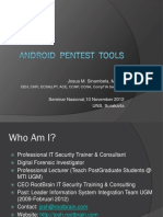 Josua M. Sinambela discusses mobile device security and penetration testing tools