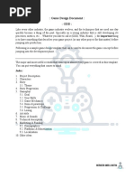 Game Design Document - How-To (With Examples) | PDF | User Interface ...