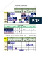 JADUAL WAKTU PERSENDIRIAN 2020