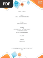 Unit 1 and 2. Task 2: Writing Assignment | PDF | Verb | Linguistic Typology