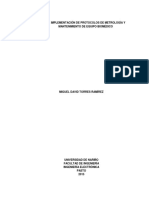 Diseño E Implementación de Protocolos de Metrología Y Mantenimiento de Equipo Biomédico