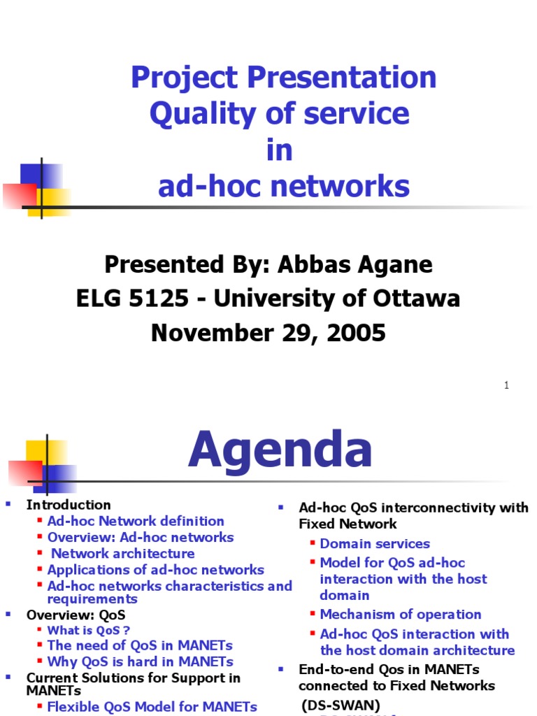 Ad-Hoc Networks & QoS Explained | PDF | Wireless Ad Hoc Network ...