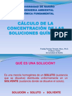 Cálculo de La Concentración de Las Soluciones Químicas (Parte 1) PDF