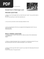 Donald Duck Worksheet