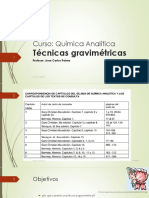 Curso Química Analítica Técnicas Gravimétricas