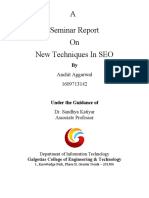 A Seminar Report On New Techniques in SEO: Anchit Aggarwal 1609713142