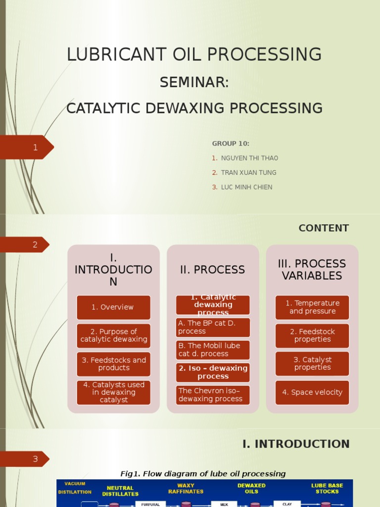 Catalytic Dewaxing Process PDF Cracking (Chemistry) Wax