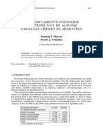 El Financiamiento Posterior A La Crisis 2001 de Algunas Empresas Líderes de Argentina PDF