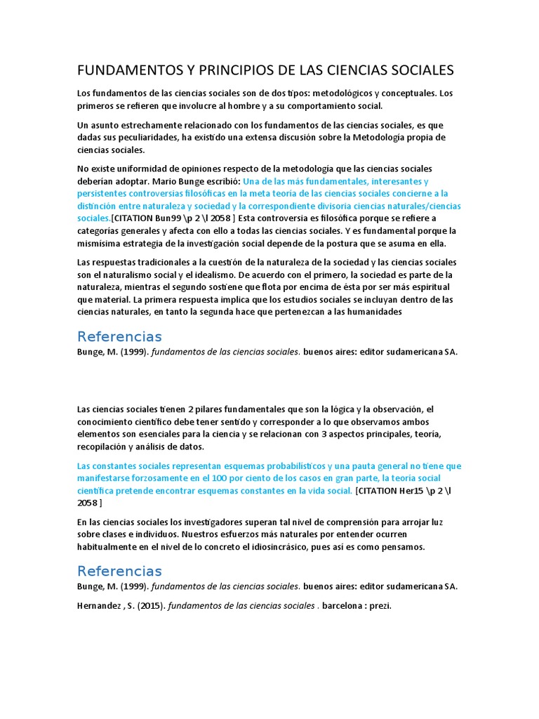 Fundamentos de las Ciencias Sociales | PDF | Ciencias sociales | Teoría